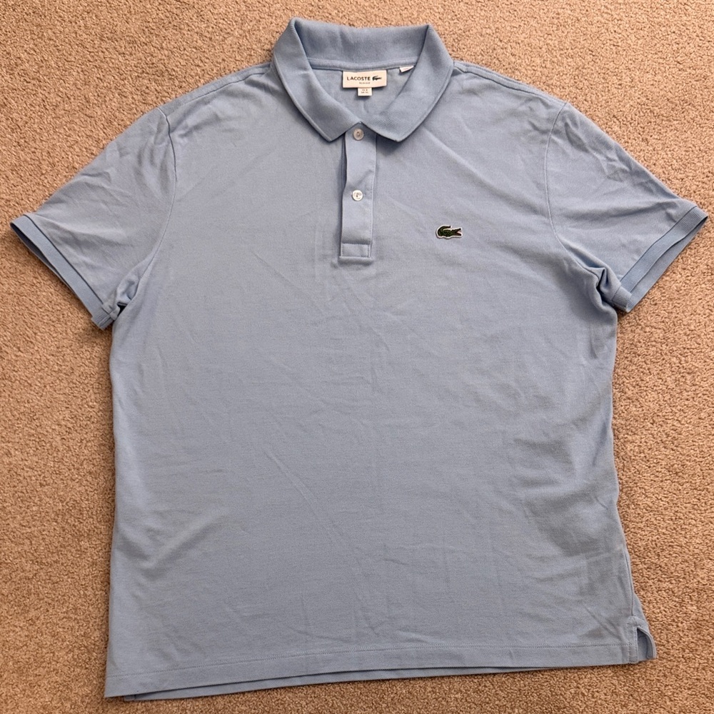 Lacoste baby blue polo shirts mens